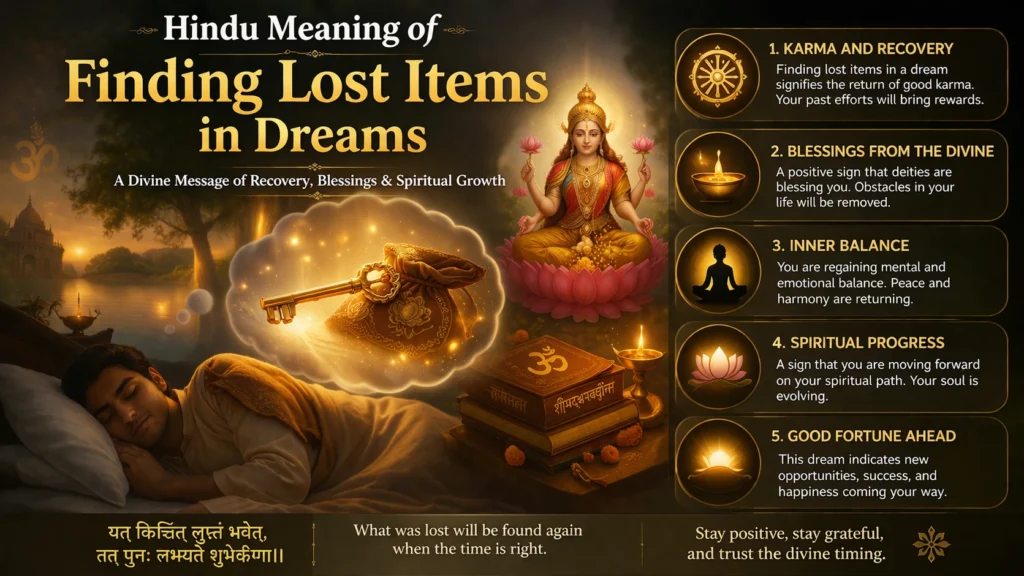 Hindu Meaning of Finding Lost Items in Dreams